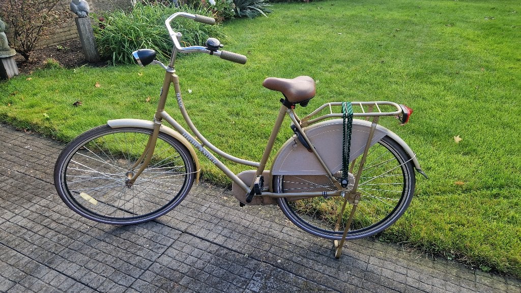 Goudkleurige omafiets, Ophalen, Gebruikt, 56 cm of meer, Terugtraprem