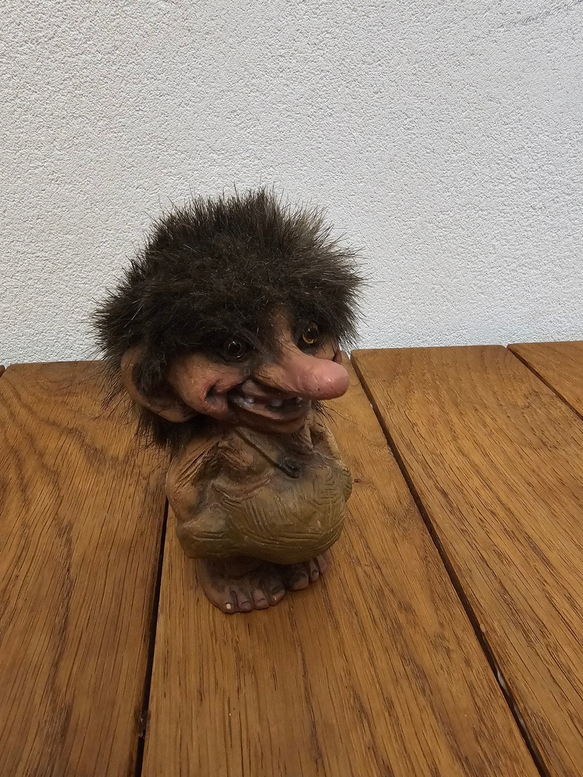 Leuke Troll Figuur met Harige Hoofd en Grote Neus, Verzamelen, Ophalen of Verzenden, Zo goed als nieuw, Fantasy
