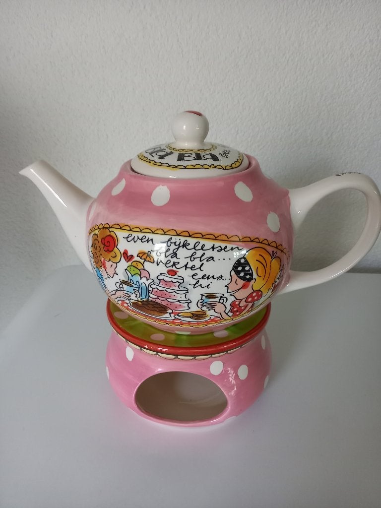 Blond Amsterdam theepot bla bla bla, Nieuw, Ophalen of Verzenden, Theepot, Modern