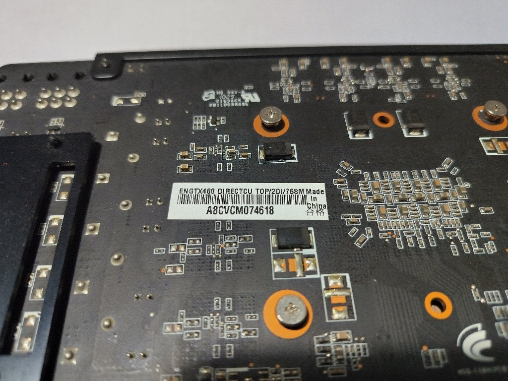 ASUS GeForce GTX 460 DirectCU TOP (768MB), Retro GPU, Ophalen, ASUS