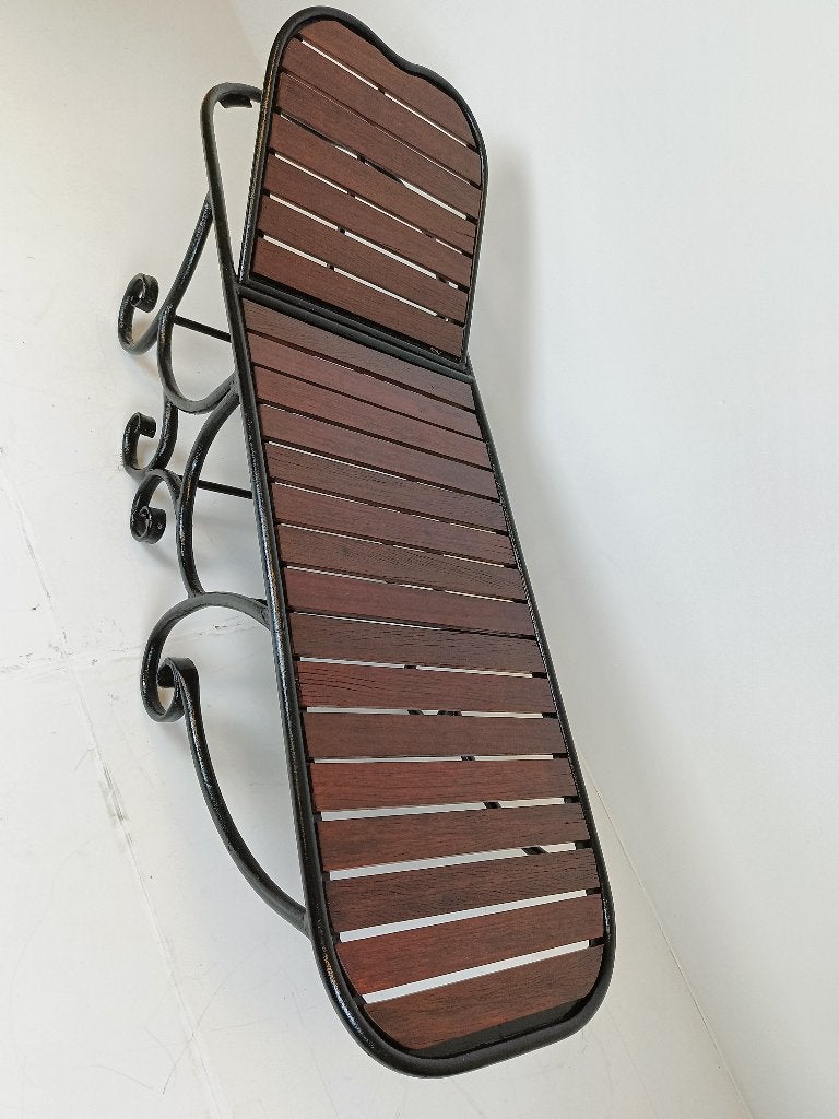 Prachtig Antieke Smeedijzeren Tuin LigBed (italiaans), Ophalen of Verzenden