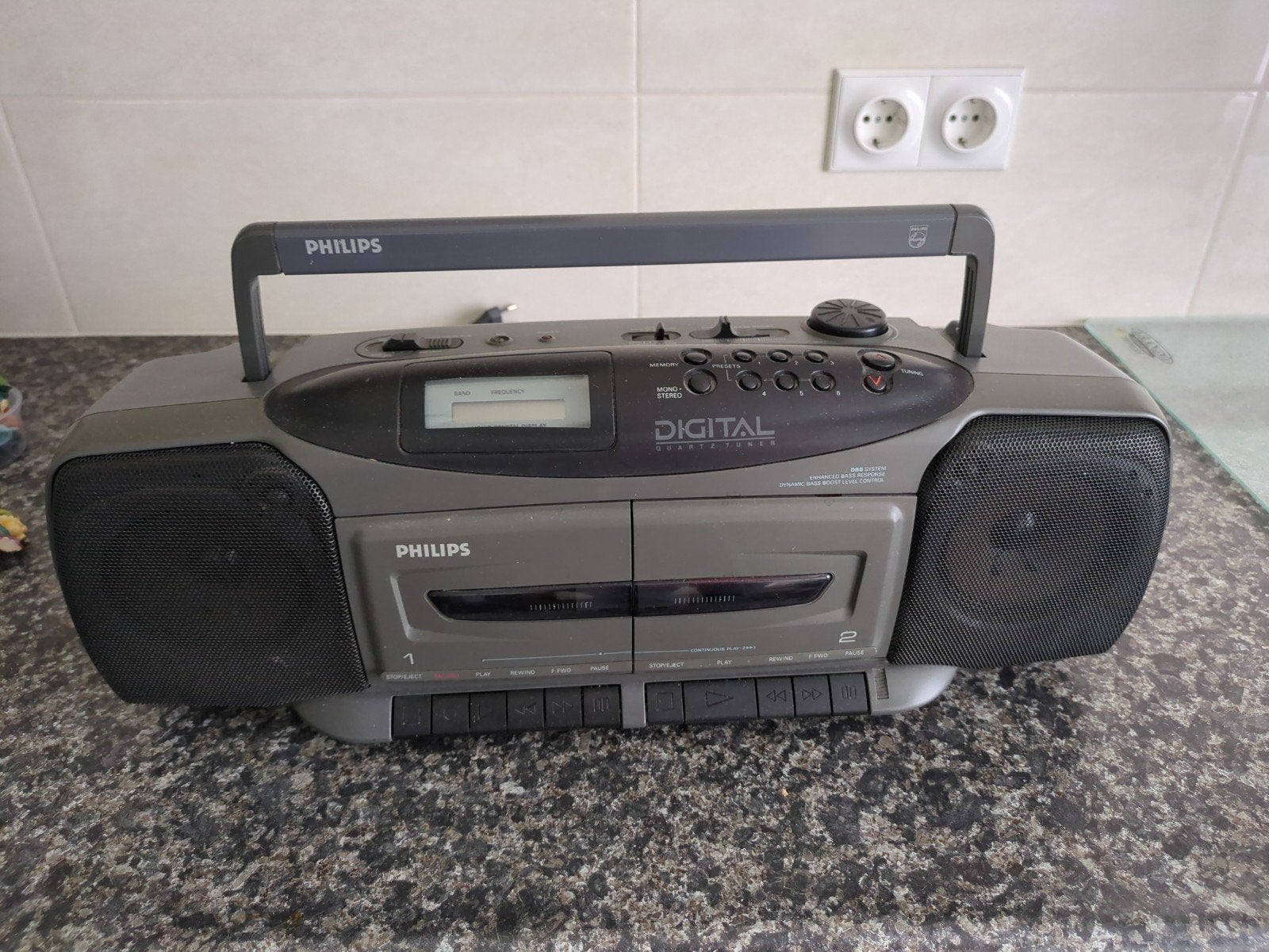 Philips Radio Cassette Speler - Vintage Boombox, Ophalen of Verzenden, Gebruikt, Radio