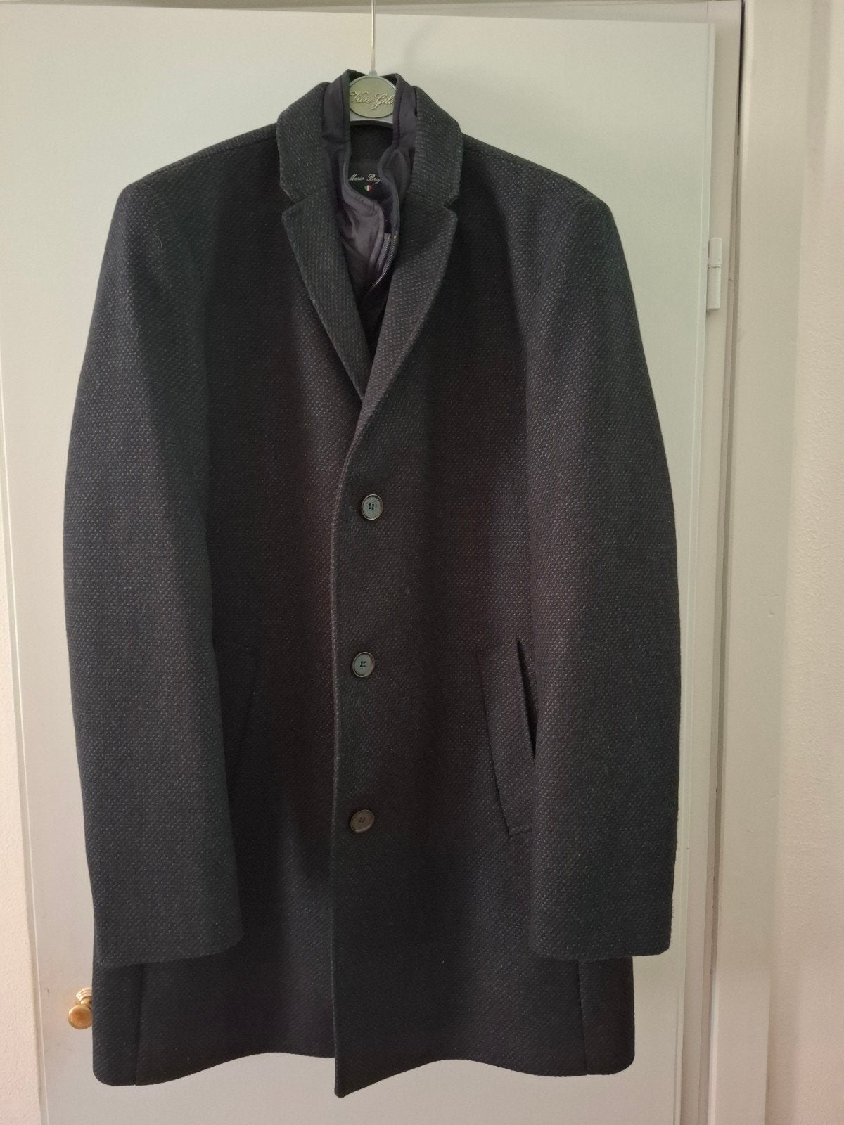 Mario Brigatti Wollen Kasjmier Jas - Maat L, Kleding | Heren, Jassen | Winter, Maat 52/54 (L), Mario Brigatti, Ophalen of Verzenden