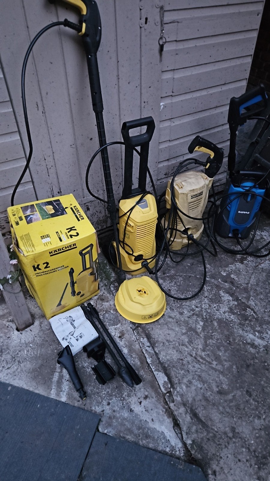 Karcher K2 hogedrukreinigers met accessoires, Ophalen, Gebruikt, Elektrisch, Karcher