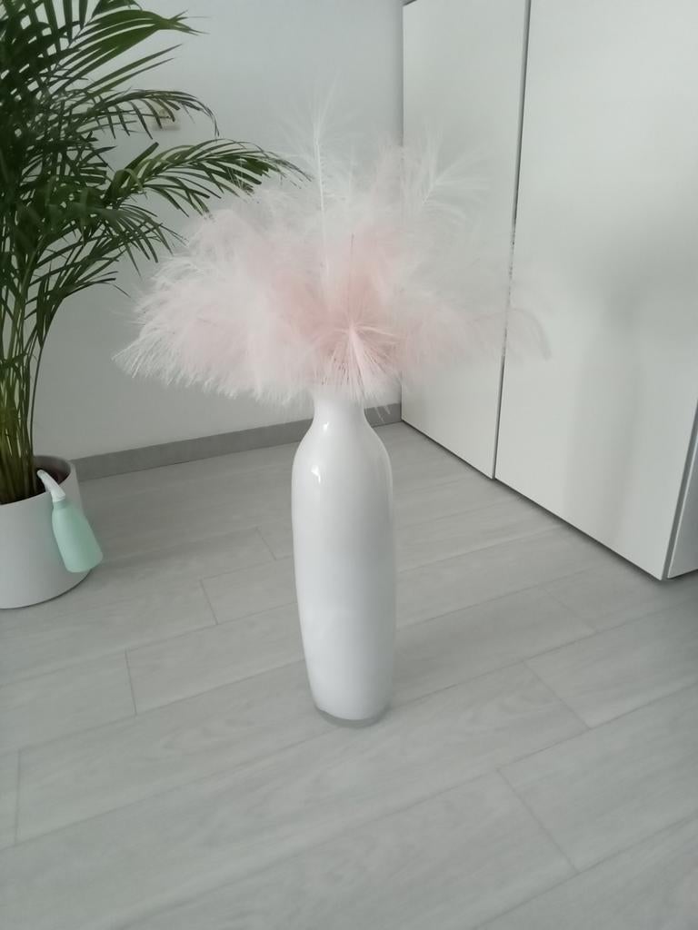Bijna gratis vaas, Huis en Inrichting, Woonaccessoires | Vazen, Ophalen, Zo goed als nieuw, Wit, Minder dan 50 cm