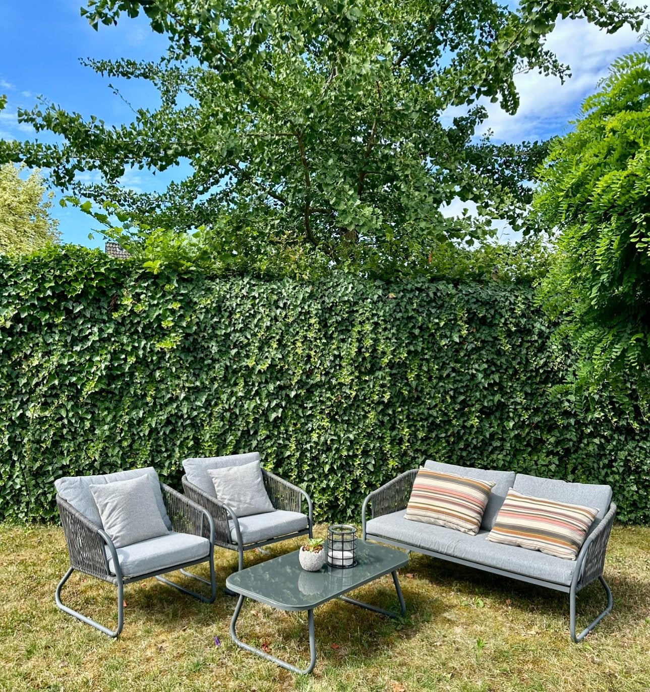 Tuinset €50 prijs staat vast, Ophalen, Zo goed als nieuw, 4 zitplaatsen