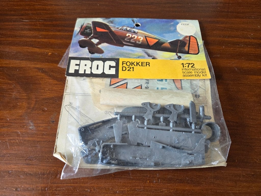 Modelbouwdoos Fokker D21 Frog 1:72, 1:72 tot 1:144, Zo goed als nieuw, Vliegtuig, Ophalen
