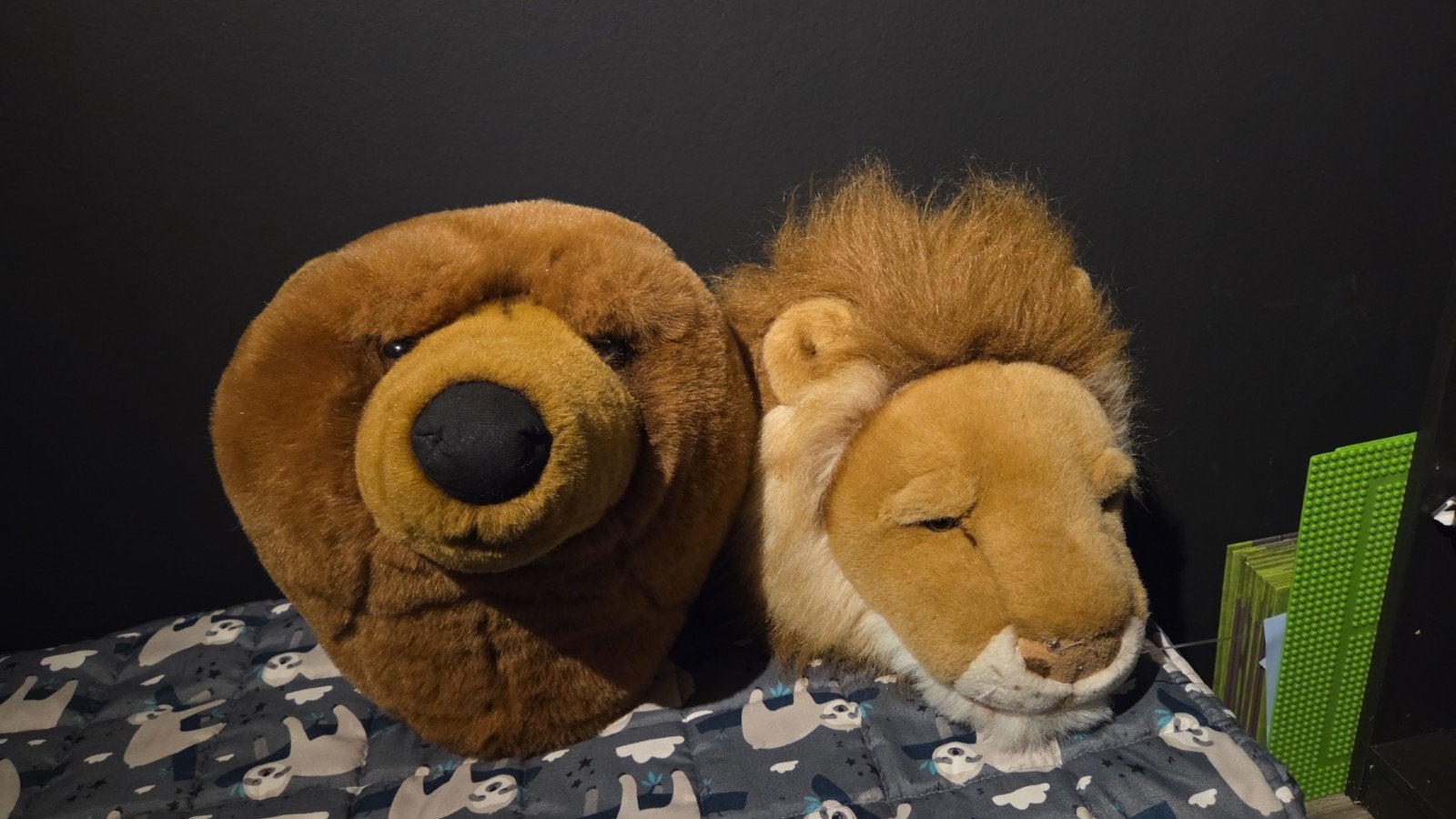 Knuffel Leeuw en Beer - Zachte Pluche Dieren, Ophalen of Verzenden, Zo goed als nieuw, Middelgroot (20 tot 80 cm), Leeuw