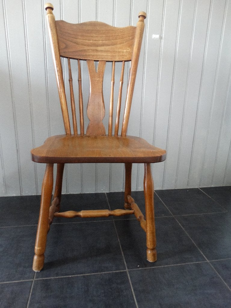 Vintage eetkamer stoelen, Ophalen, Gebruikt, Jaren 60, Bruin