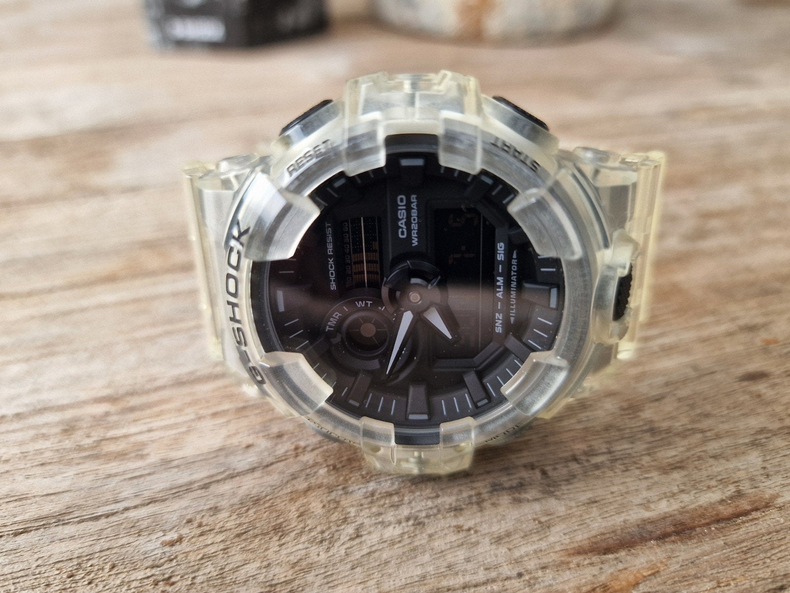 Casio G-Shock GA-700SK-1A Transparant Horloge, Sieraden, Tassen en Uiterlijk, Horloges | Heren, Casio, Kunststof, Kunststof, Ophalen of Verzenden