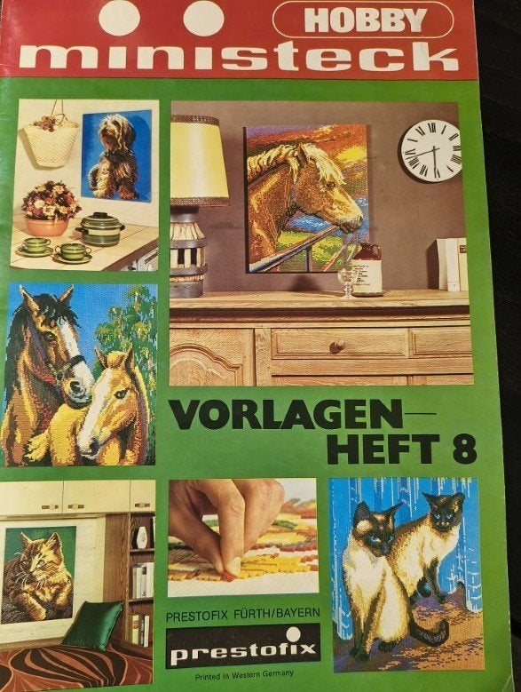 * Ministeck Prestofix Vorlagen heft 8 Dieren – 1981 (2) *, Verzenden, Gebruikt, Voorbeeldboek