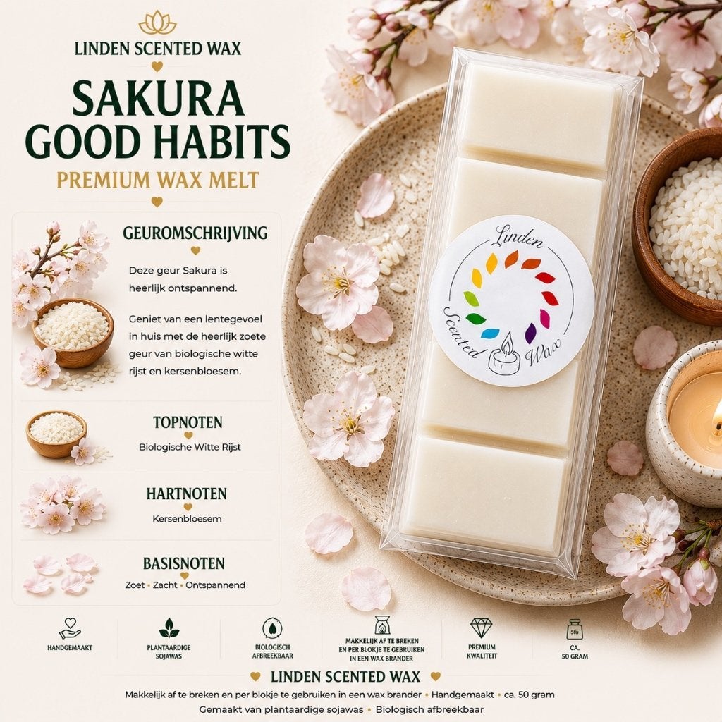 Waxmelts SAKURA Good Habits parfum geur waxmelt rituals, Overige merken, Ophalen of Verzenden, Kaars, Was