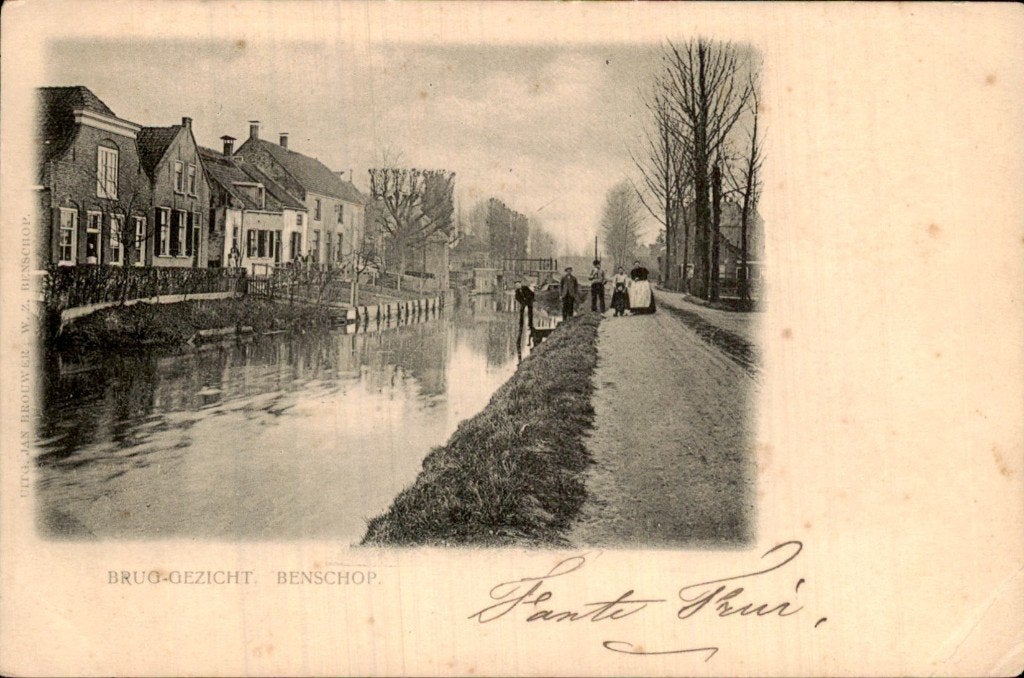 Benschop - Brug - Gezicht, Ophalen of Verzenden, Voor 1920, Gelopen, Utrecht
