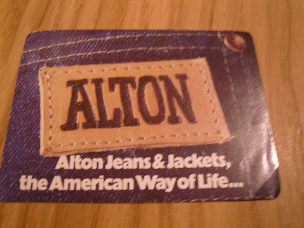 sticker ALTON jeans & jackets the american way of life, Ophalen, Zo goed als nieuw