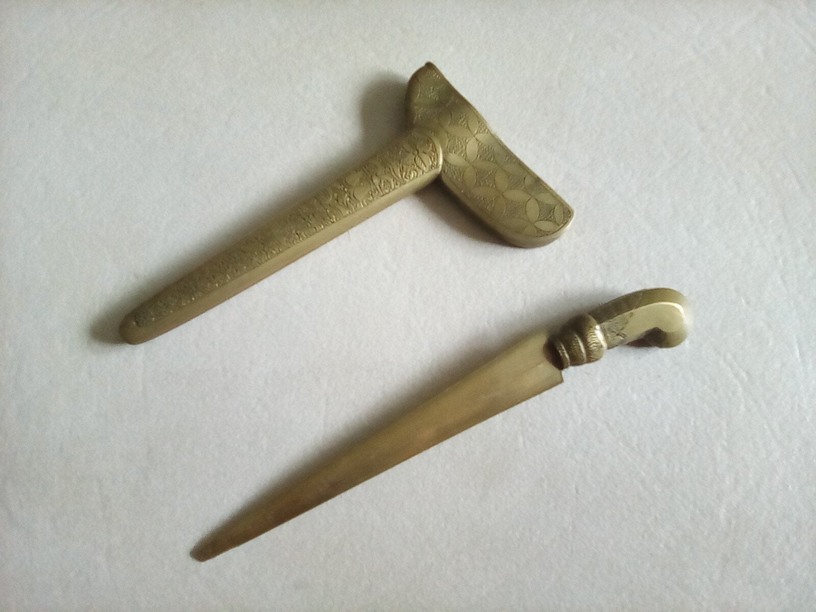Antieke mooi bewerkte briefopener dolk met schede, Antiek en Kunst, Ophalen of Verzenden, Koper