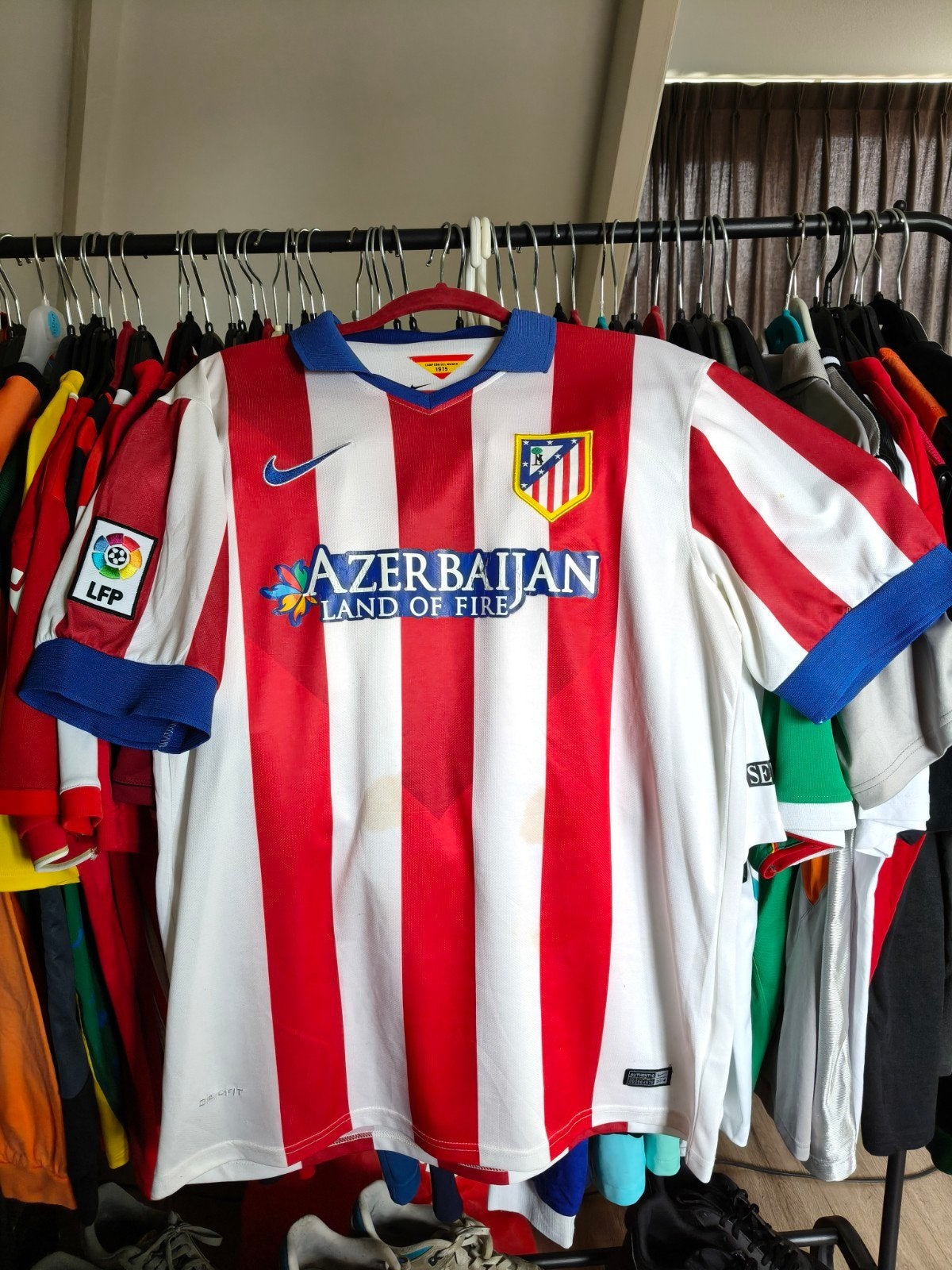 (XL Volwassenen) Nike Dri-Fit Atlético de Madrid 2014 Thuis, Maat XL, Ophalen of Verzenden, Gebruikt, Shirt