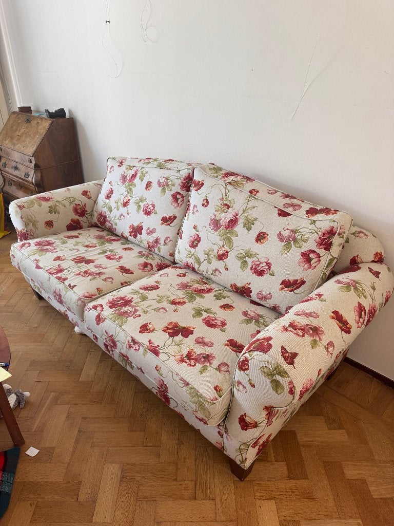 Klassieke gebloemde tweezitsbank – uitstekende staat, Ophalen, Gebruikt, 100 tot 125 cm, Tweepersoons