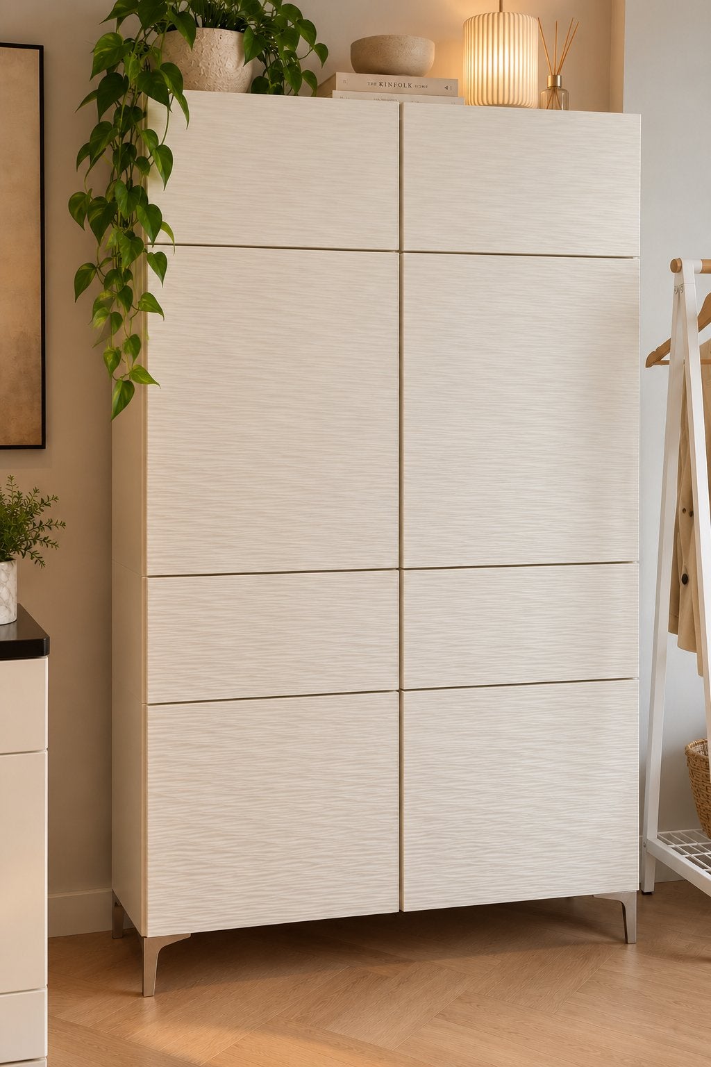 IKEA Besta kast met LAXVIKEN fronten (120x205 cm), Ophalen, 100 tot 150 cm, 200 cm of meer, Zo goed als nieuw