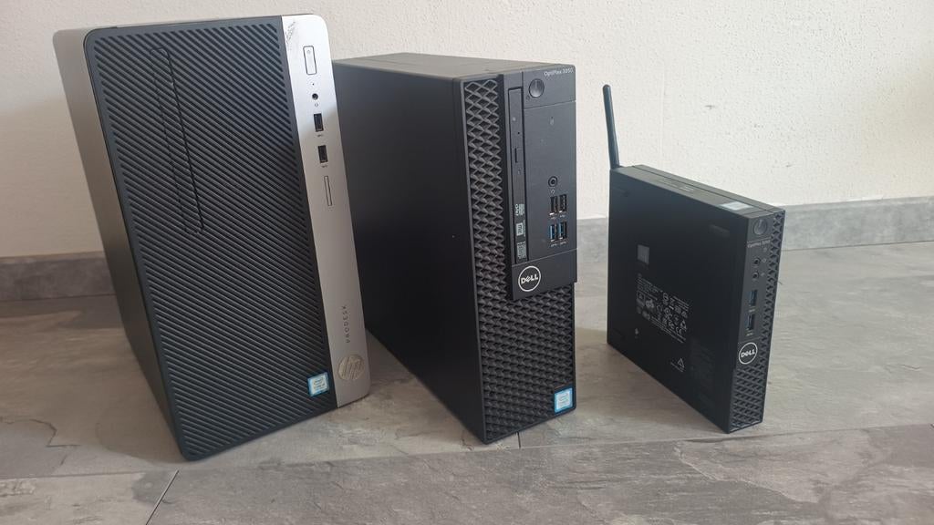 Dell Optiplex sff en mff & HP ProDesk tower pc Intel Core i5, Computers en Software, Desktop Pc's, Refurbished, 3 tot 4 Ghz, SSD
