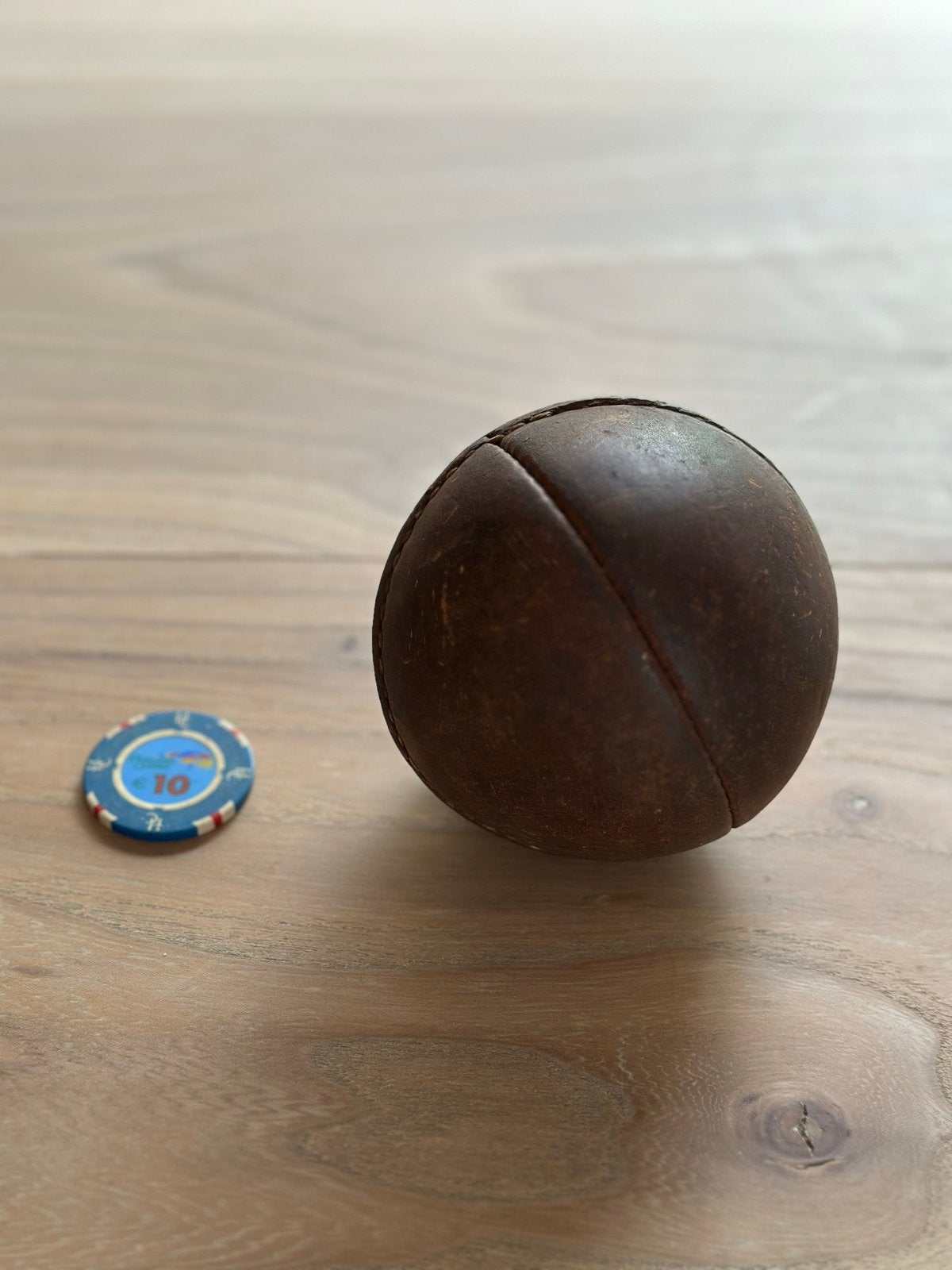 Voor de liefhebber Prachtige antieke lederen Criquet bal, Ophalen of Verzenden