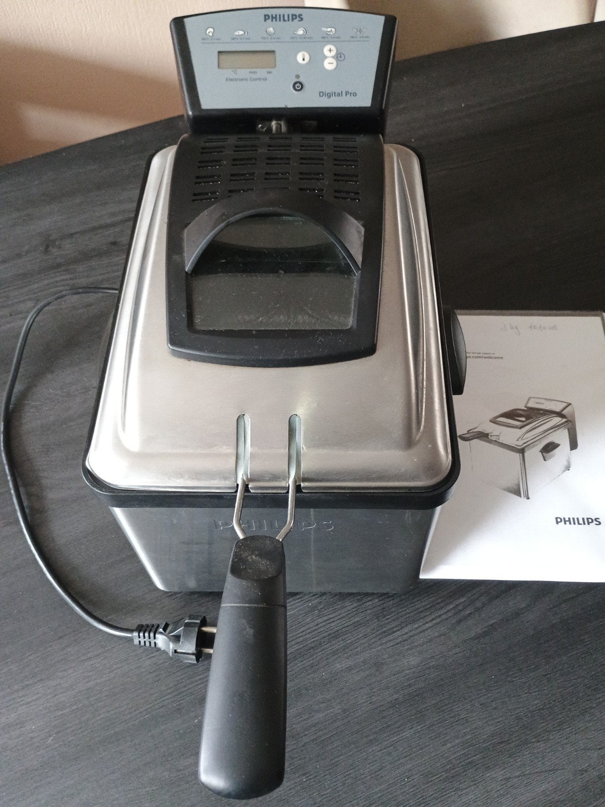 Frituurpan Philips digitale, 3 tot 4 liter, Ophalen, Zo goed als nieuw, Uitneembare binnenpan