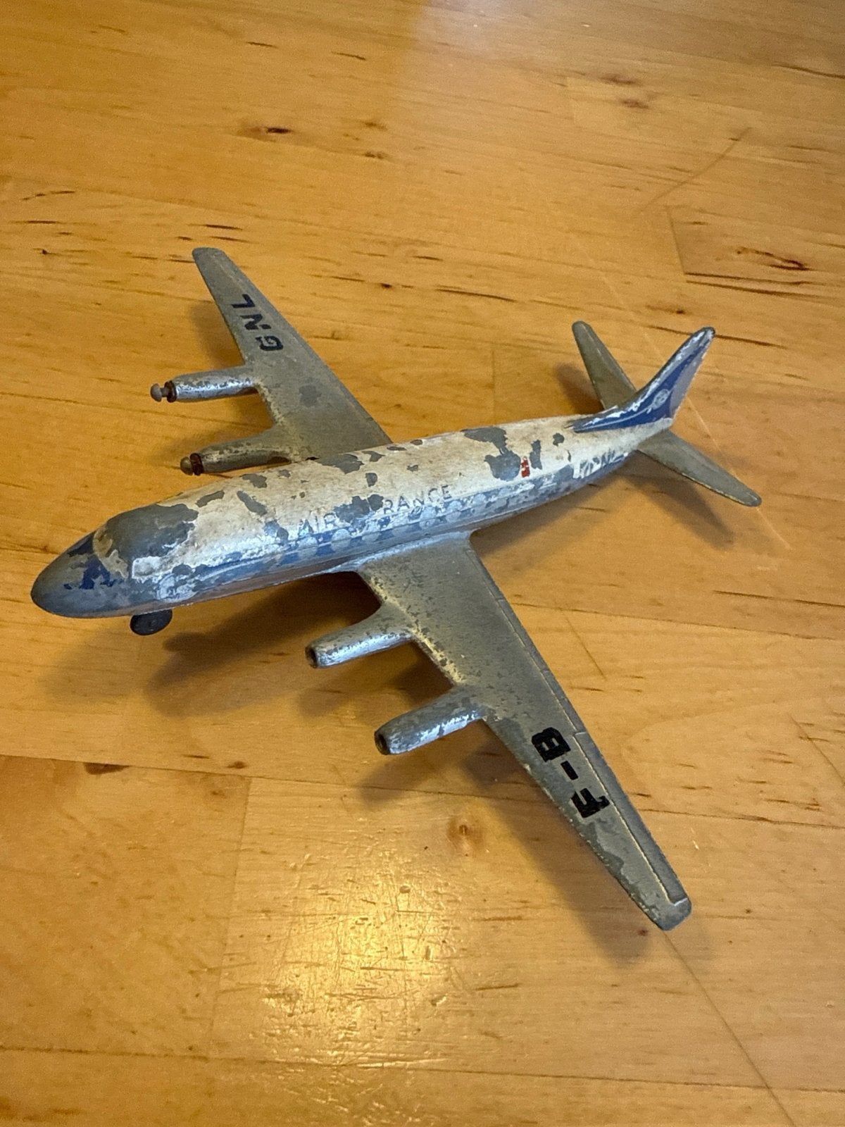 Vintage Air France Vliegtuig Model - Gegoten Metaal, Overige merken, Gebruikt, Ophalen of Verzenden, Groter dan 1:72