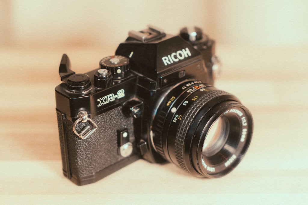 Rikenon 50mm f/1.7 met Ricoh XR-2, K-mount, past op Pentax, Ophalen of Verzenden, Gebruikt, Spiegelreflex, Overige Merken