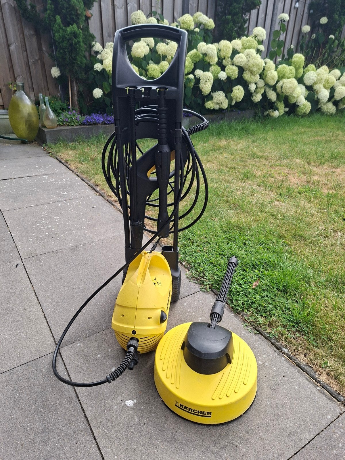 Kärcher 205 hogedrukreiniger met terrasreiniger, Doe-het-zelf en Verbouw, Reinigingsmachines, Ophalen, Gebruikt
