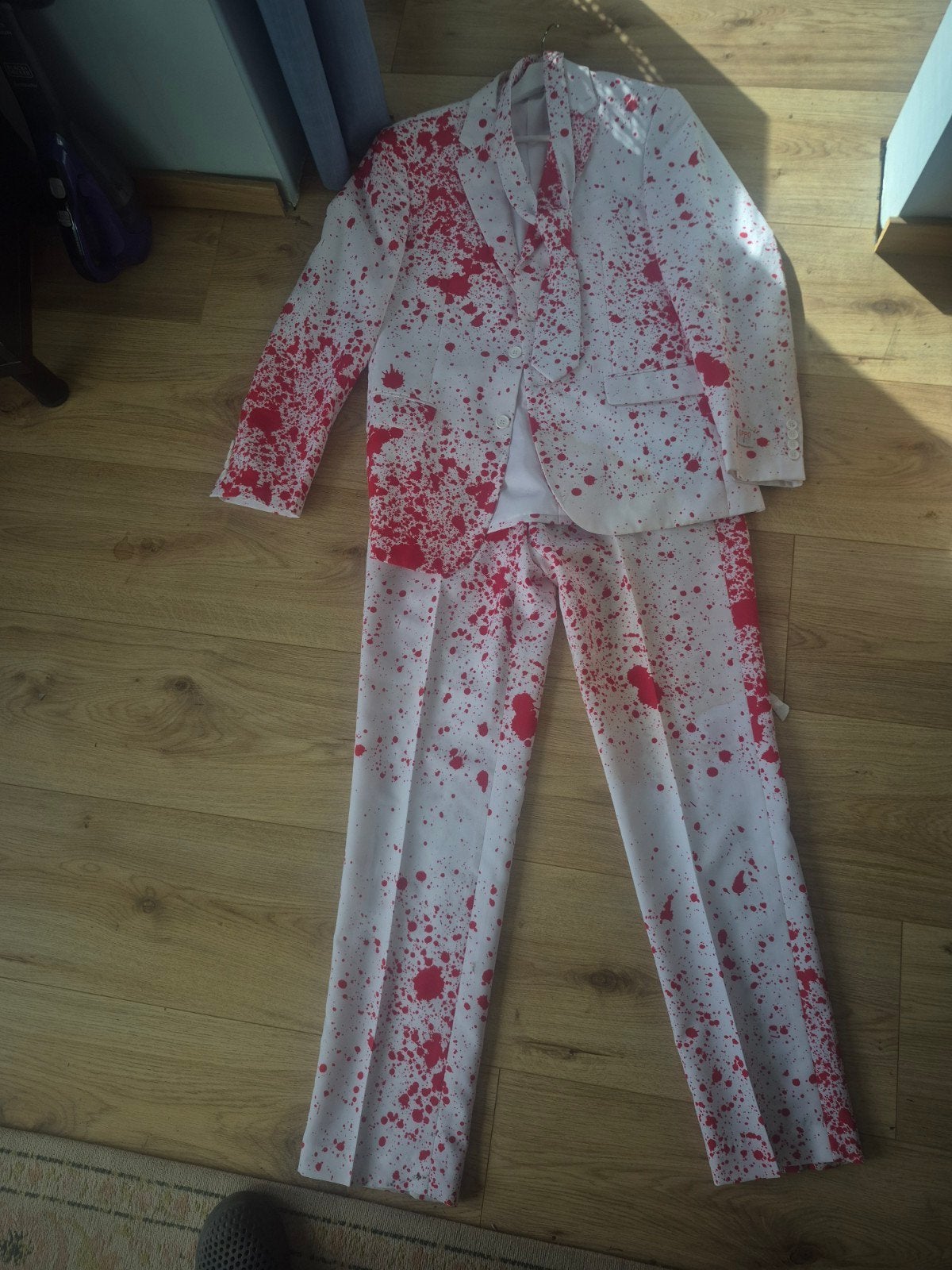 Halloween kostuum bloedspatten pak, Ophalen of Verzenden, Maat 52/54 (L)