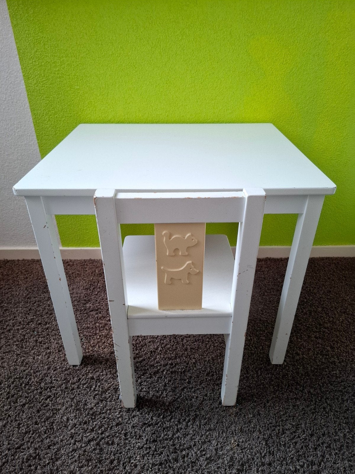 Kindertafeltje en stoeltje te koop, Ophalen, Gebruikt, Tafel(s) en Stoel(en)