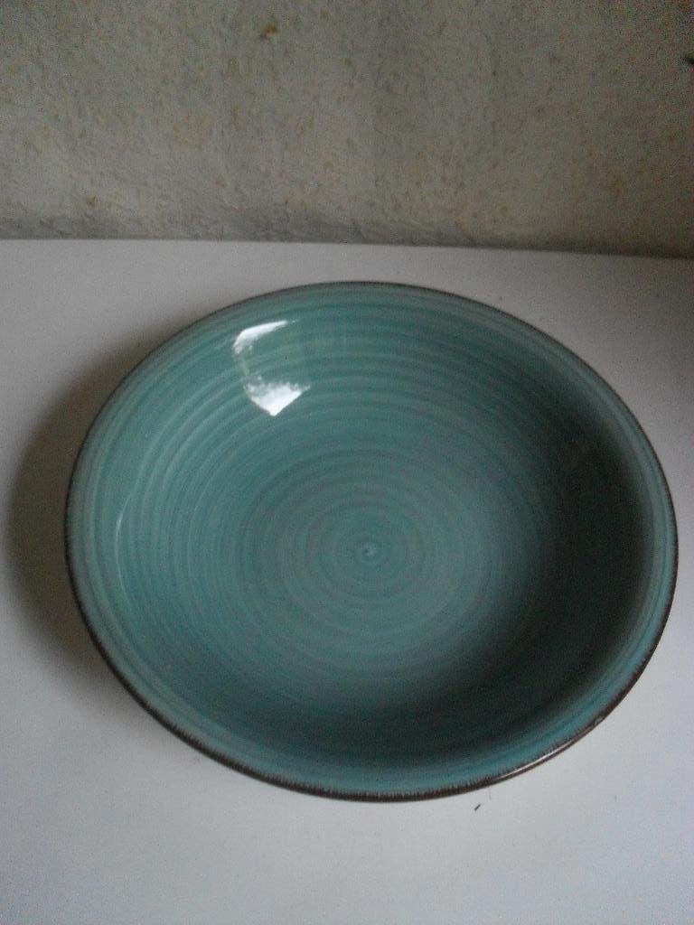 Quid serviesdelen 8 verschill borden zeegroen/blauw keram, Ophalen of Verzenden, Zo goed als nieuw, Overige stijlen, Bord(en)