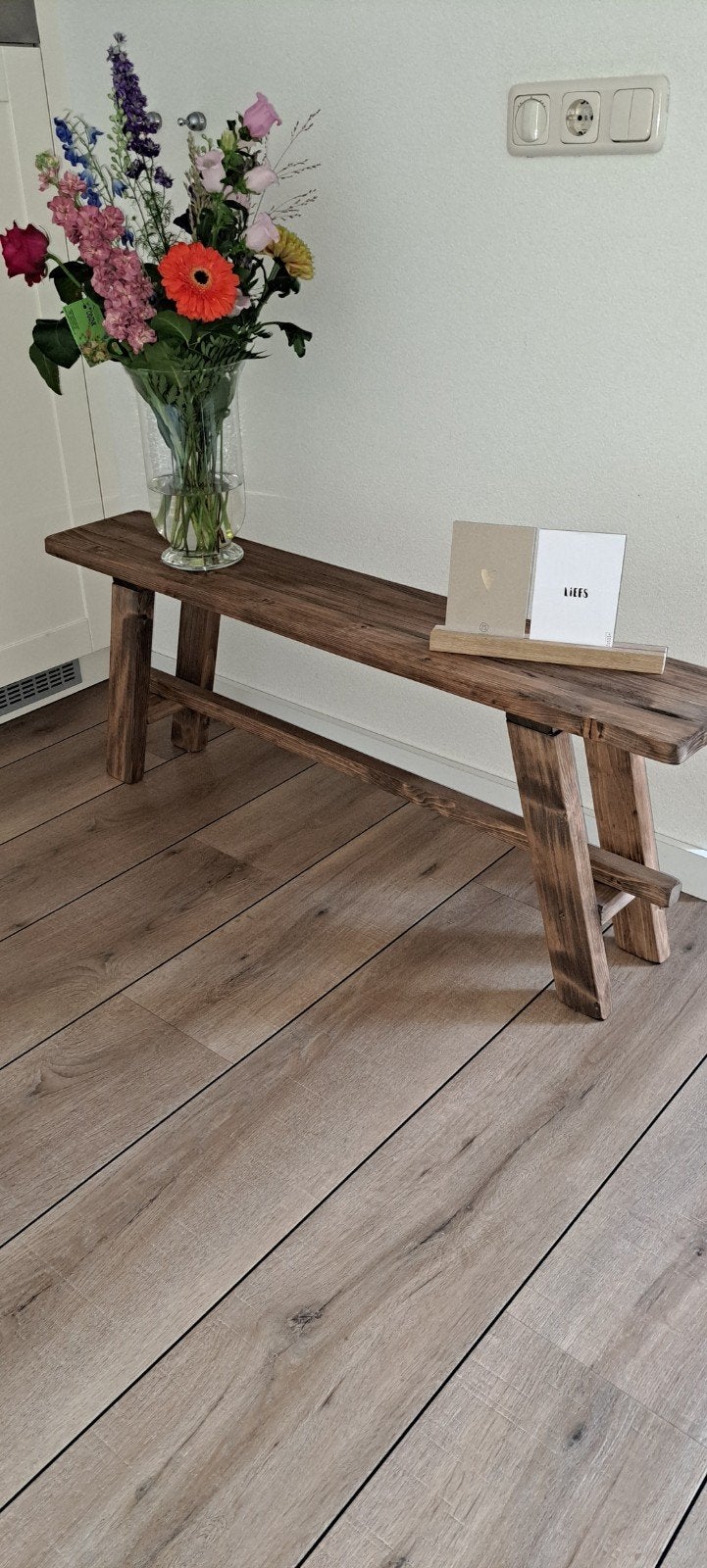 Decoratie bankje, Huis en Inrichting, Tafels | Sidetables, Ophalen, 100 tot 150 cm, Nieuw, 25 tot 50 cm