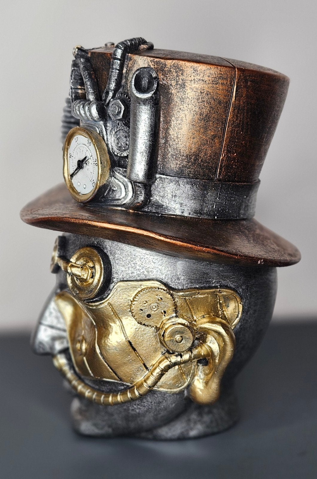 Beeldje, Steampunk "man met hoed" H.22cm, Ophalen of Verzenden, Nieuw, Mens