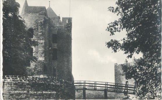 Santpoort, 3 x Ruïne van Brederode, Verzenden, 1960 tot 1980, Gelopen, Noord-Brabant