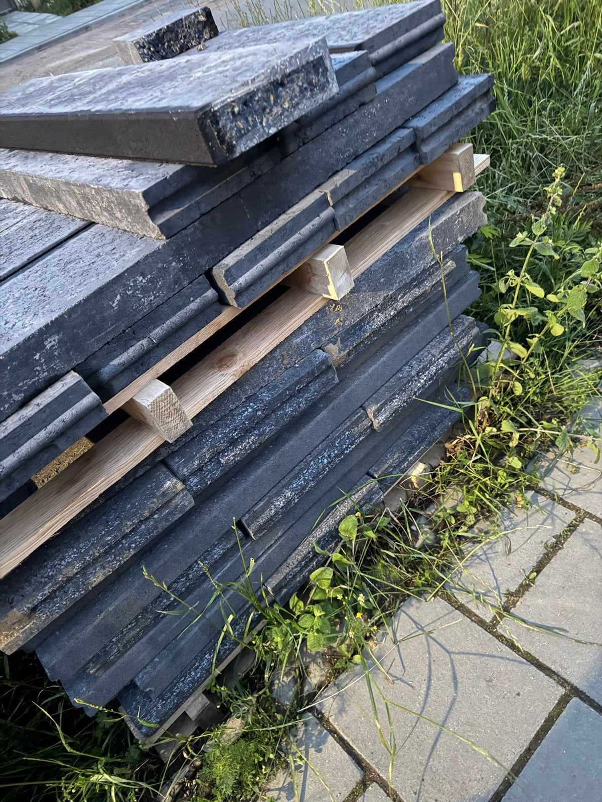 Zwarte Opsluitbanden 6x20x100cm en 6x30x100cm, Gebruikt, Overige typen, Ophalen of Verzenden, 10 m² of meer