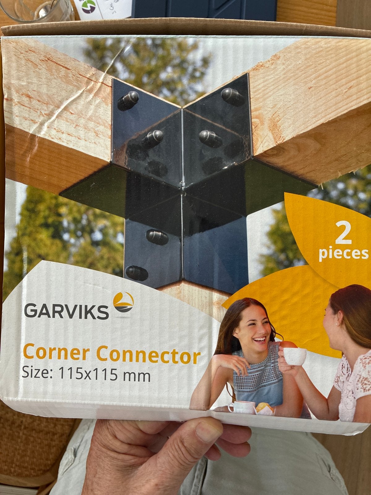 GARVIKS Hoekverbinder 115x115 mm - 2 stuks, Doe-het-zelf en Verbouw, IJzerwaren en Bevestigingsmiddelen, Ophalen, Nieuw, 100 tot 250 mm
