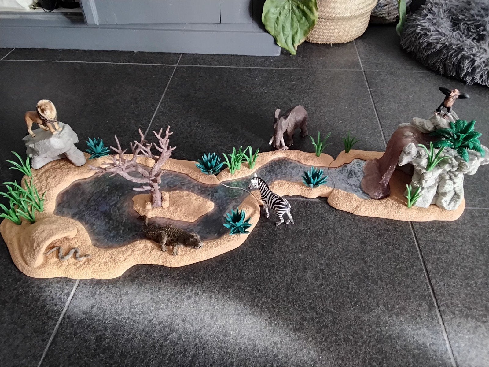 Schleich Waterplaats, Drinkplaats. 3 sets in 1. Zeldzaam., Ophalen of Verzenden, Zo goed als nieuw