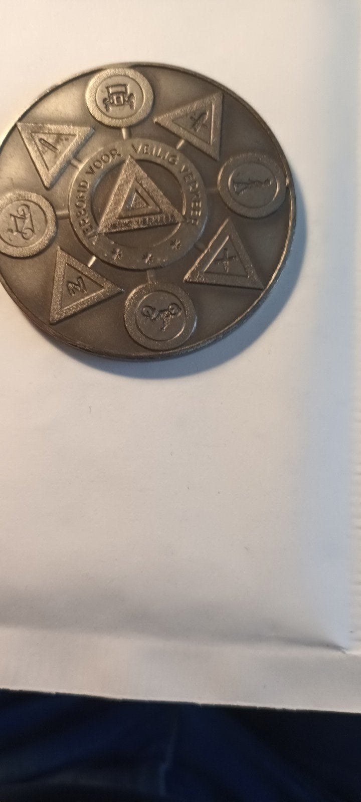 Oude medaille: 'Altijd voor veilig verkeer', Ophalen of Verzenden, Overige materialen, Nederland