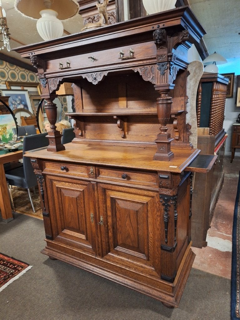 Oude kast in eik, Huis en Inrichting, Ophalen, Gebruikt, Eikenhout, 150 tot 200 cm