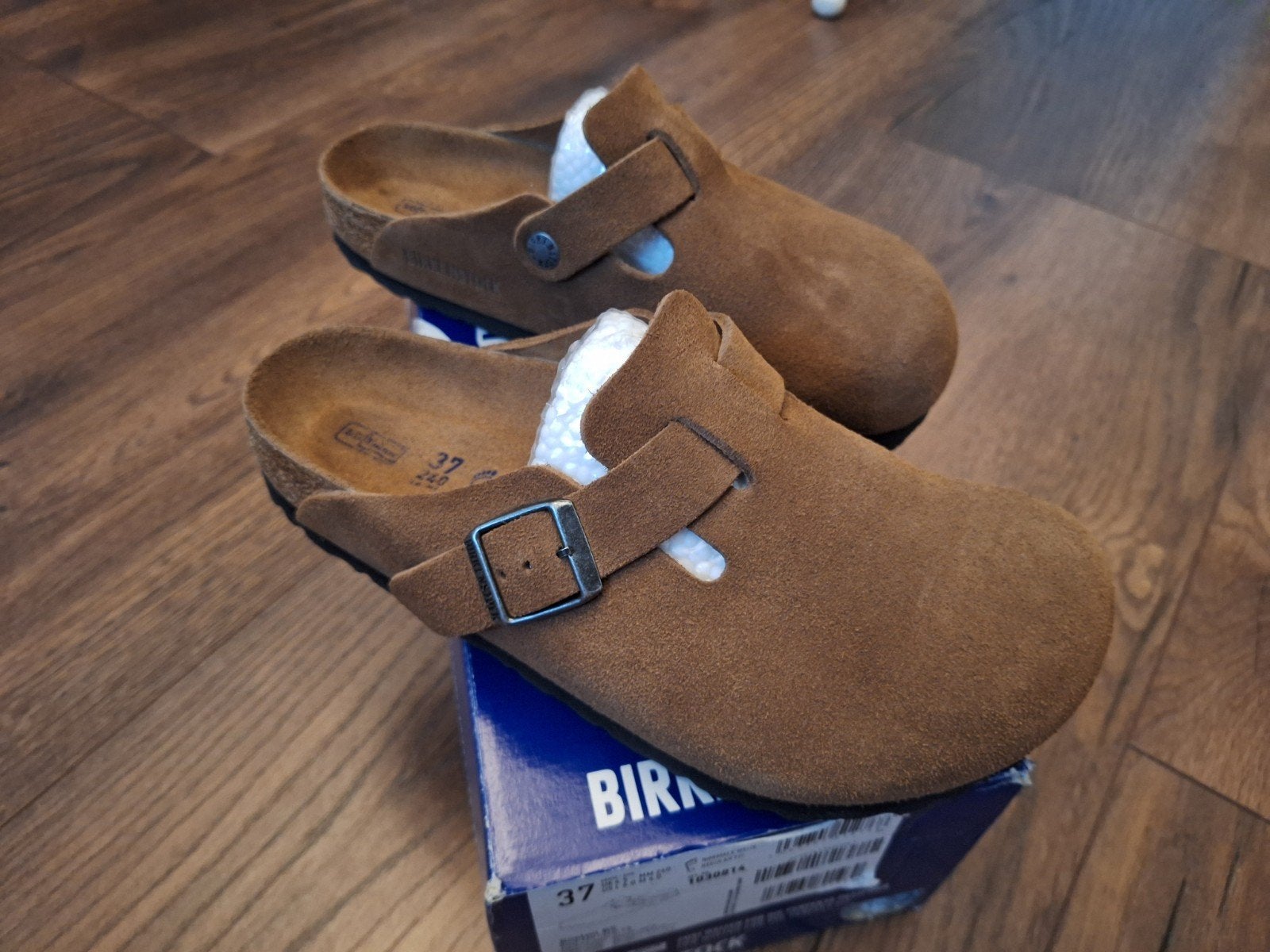 Birkenstock Boston Regular Dark Tea Maat 37 zacht voetenbed, Bruin, Nieuw, Ophalen of Verzenden, Birkenstock
