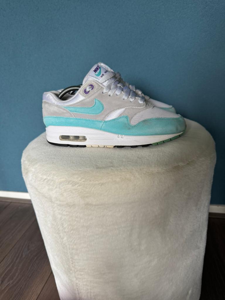 Nike Air Max 1 OG Anniversary Aqua maat 40,5., Overige kleuren, Ophalen of Verzenden, Sneakers of Gympen, Gedragen