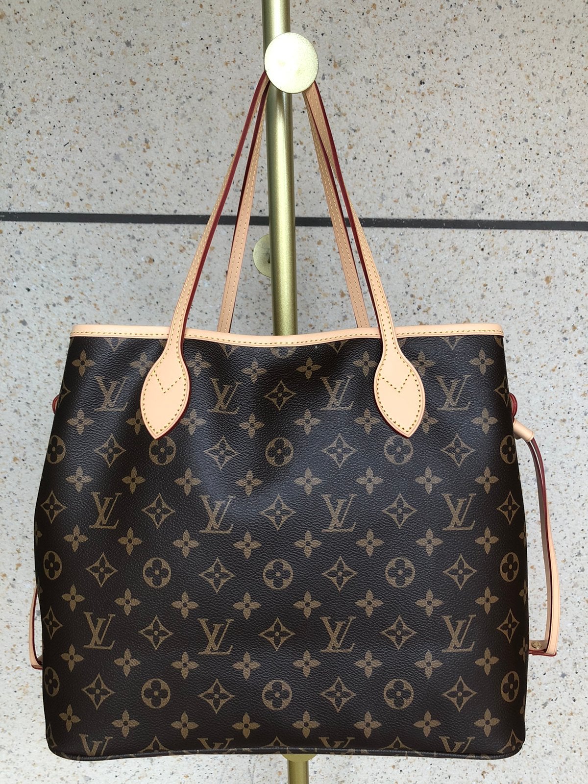 Louis Vuitton  Neverfull MM Monogram Canvas  met Pochette, Ophalen, Zo goed als nieuw, Bruin, Shopper