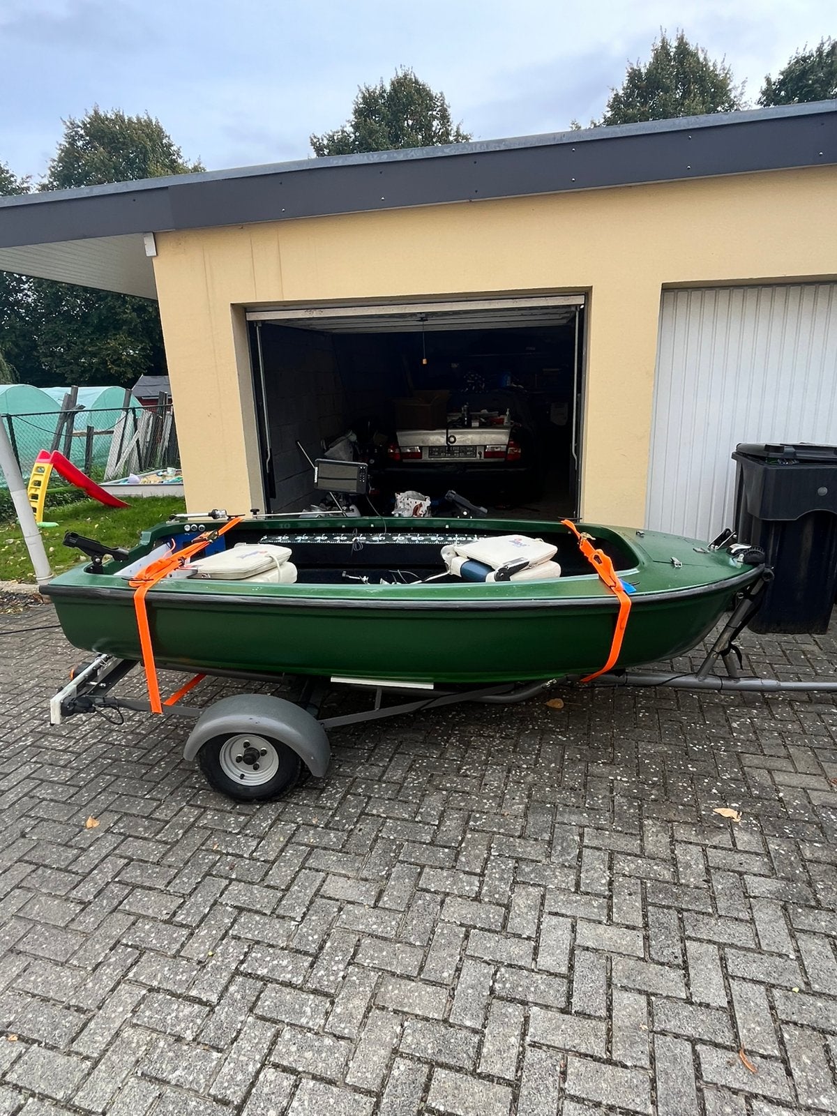 Vissbot, Ophalen, Gebruikt, Polyester, Buitenboordmotor