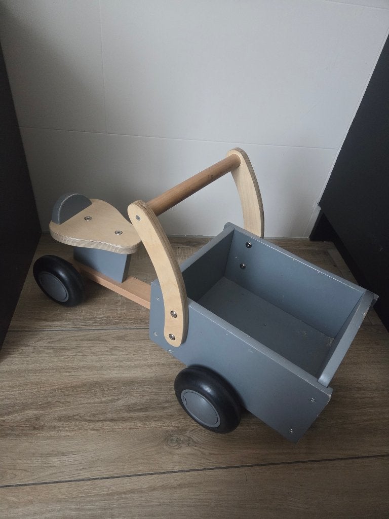 Bakfiets hout speelgoed, Kinderen en Baby's, Ophalen, Gebruikt, Rij- of Hobbelspeelgoed