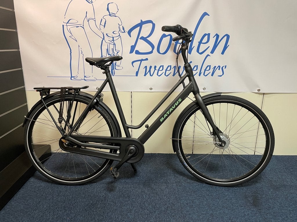 Batavus Fonk 28 inch 61cm 7v Damesfiets Zwart Parelmoer, Fietsen en Brommers, Ophalen, Batavus, Velgrem, Versnellingen