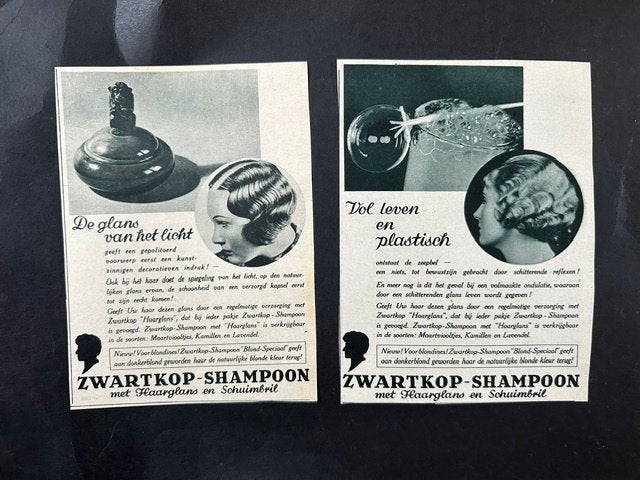 8 advertenties Zwartkop 1933, Verzamelen, Ophalen of Verzenden, 1920 tot 1940, Nederland, Knipsel(s)