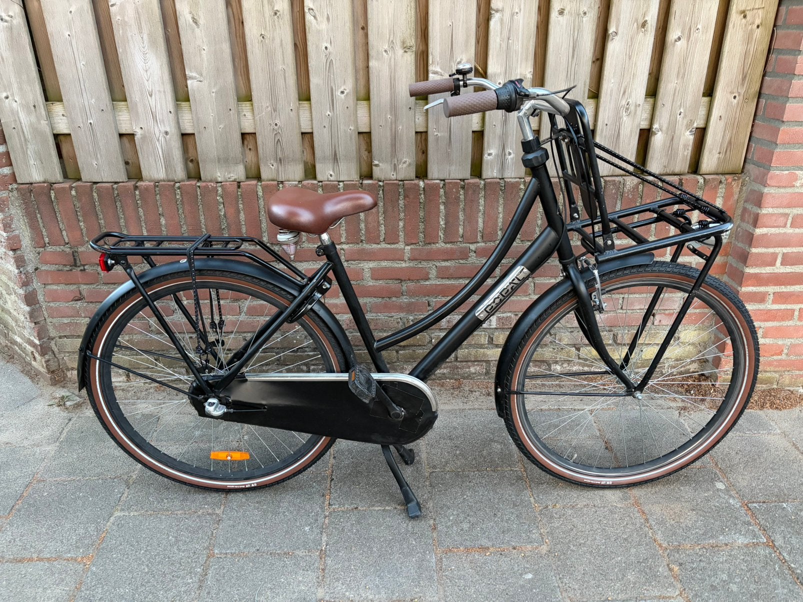 Omafiets popal framemaat 50 cm 28 inch met 3 versnellingen, Ophalen, Terugtraprem, Gebruikt, Versnellingen