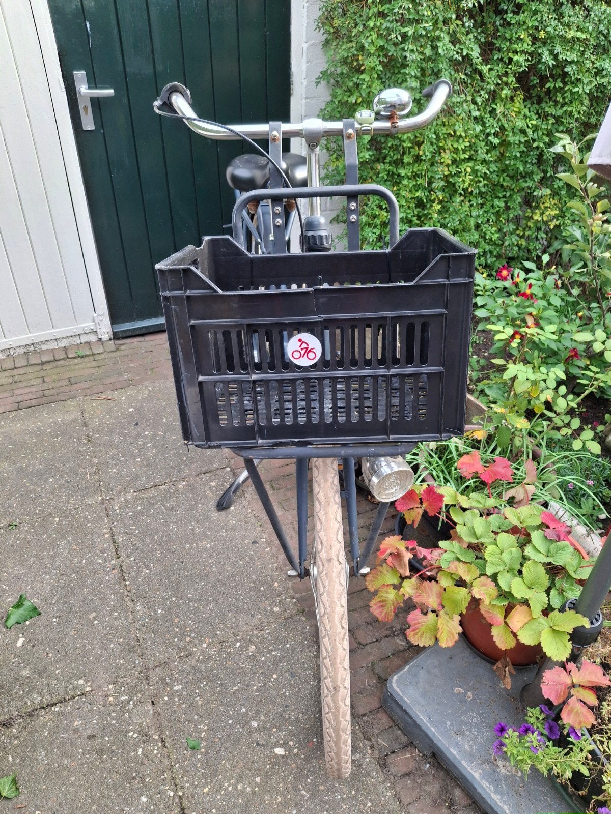 Foto 5 van omafiets met krat