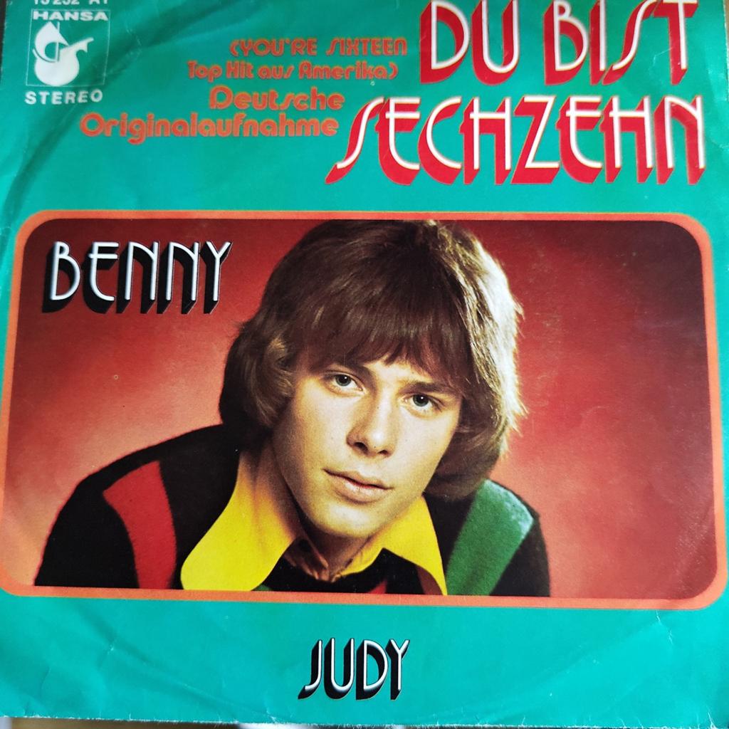 Benny - Du Bist Sechzehn (You're Sixteen) Vinyl Single, Cd's en Dvd's, Vinyl Singles, Ophalen of Verzenden, 1970 - 1979, Gebruikt