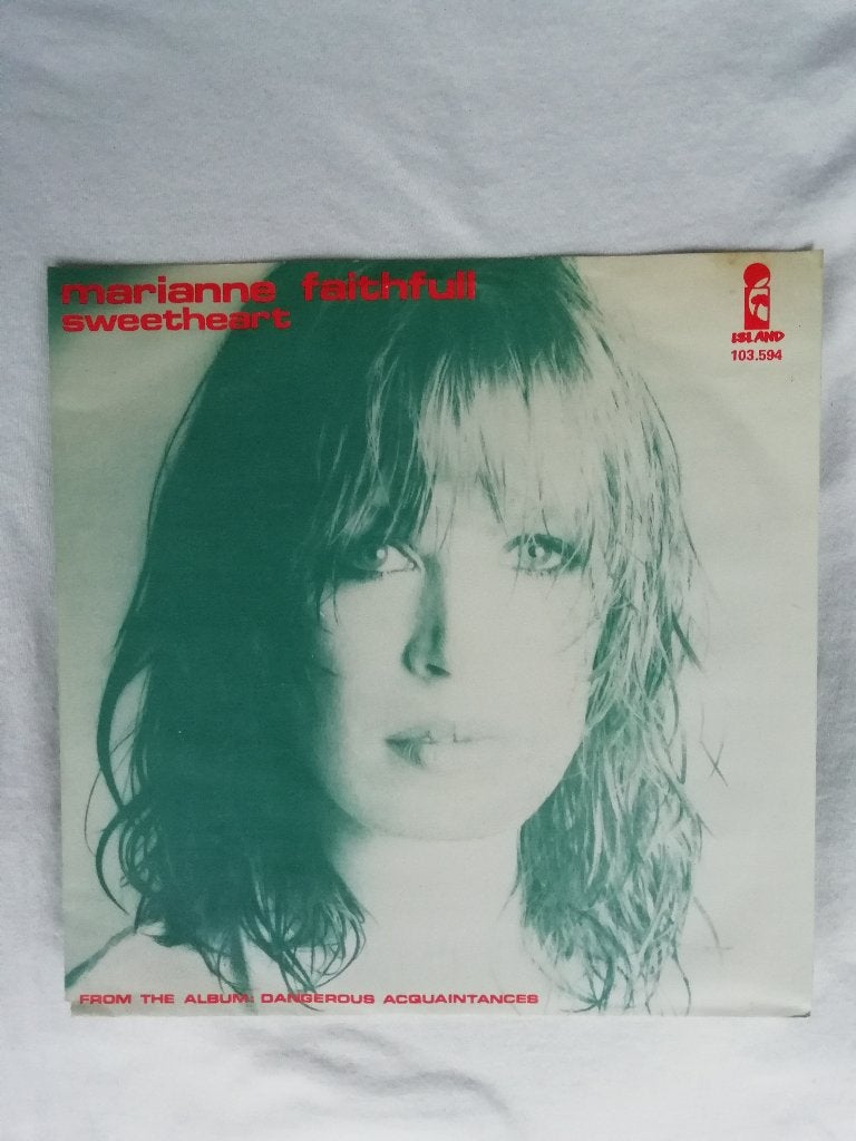 Marianne Faithfull single M Jagger Rolling Stones Sweetheart, Ophalen of Verzenden, Gebruikt, 7 inch, Pop